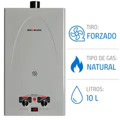 SINDELEN - Calefont 10 Litros Gas Natural Tiro Forzado CFF-101GNSI