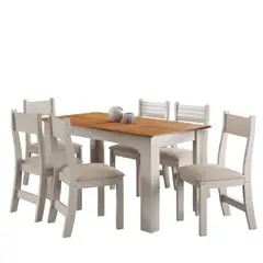 ALTAVISION - JUEGO COMEDOR VIOLETA 6S BLANCO MIEL