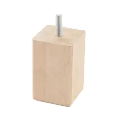 KUTZ - Pata madera cuadrada haya crudo 50x80mm