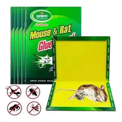 GENERICO - Pack 10 Laminas Trampa Atrapa Ratones Adhesiva Ratón