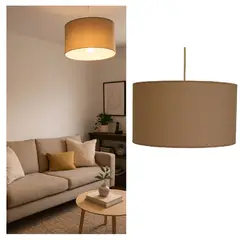 CAROLD STEVENS - Lámpara Colgante Tambor Nuez