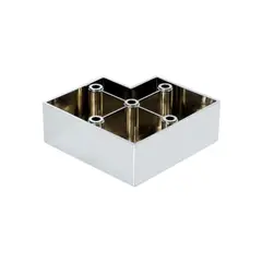 KUTZ - Elevador EPC cuadrado aluminio mate 80x80x30 mm Abs