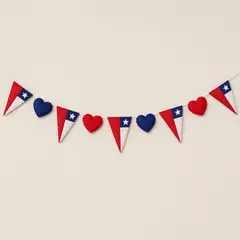 HOMESTAR - Guirnalda de Banderines y Corazones Tricolor Fiestas Patrias - 5m