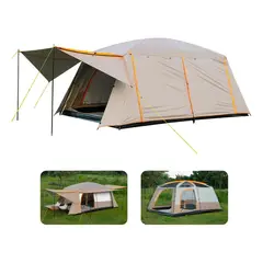 U BUY - Carpa 10 Personas Impermeable Con Doble Capa Y Ventilación