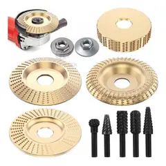 U BUY - Juego De 4 Discos Para Tallar Madera+juego De 5 Escofinas