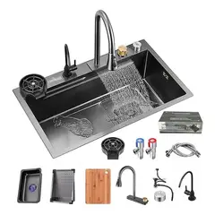 EVERSO - LABALAOS Fregadero De Cocina 80x45cm Acero Inoxidable Lavavajillas