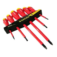 GENERICO - Juego 6 Destornilladores Electricista aislados