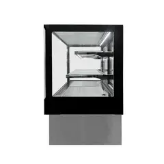 NORKALT - Vitrina Pastelera Rectangular Plateada Línea Market 700 x 700 x 1200 mm