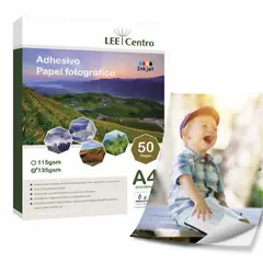 TODOK - Papel Adhesivo Fotográfico Antióxido Glossy A4115g50 Hoja