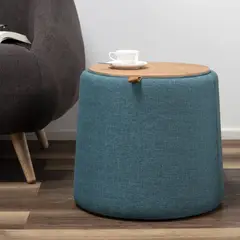 ASIMETRIKA - Pouf PUFFO - Azul Turquesa