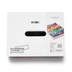 HIMI - Set Gouache 112 colores Twin Cup 12g Estuche Blanco