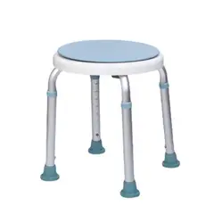 DETODOYMAS - Piso Silla De Ducha Redondo Altura Ajustable Sin Respaldo - Plateado
