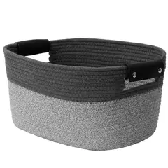 CARRY ALL - Canasto Cesta Organizadora De Algodon Tonos Grises L