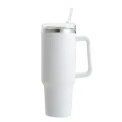 TODOK - Vaso Térmico Tumbler 900ml Inoxidable Frio Y Calor Blanco