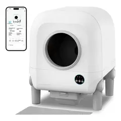 RAGNAR - Arenero Para Gatos Con Sistema Wifi Limpieza Automática