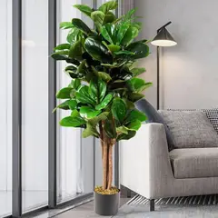 ARBUSTO REAL - Planta Artificial Ficus Lyrata 150 Cm Verde
