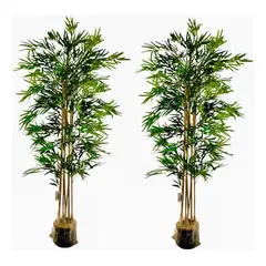 ARBUSTO REAL - 2 X 1 Bamboo o Bambú 150 Cm 1095 Hojas Verde