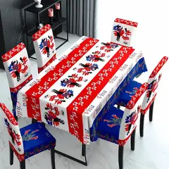 GENERICO - Set Mantel Dieciochero Más 6 Fundas Sillas Fiestas Patrias