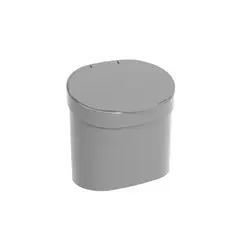 COZA - Basurero con Tapa Basic 4 L Gris Frío