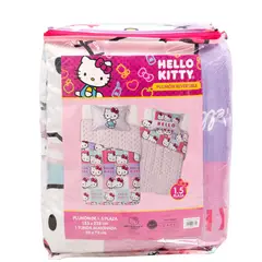 MASHINI - Plumón cubrecama Hello Kitty 1.5 plaza