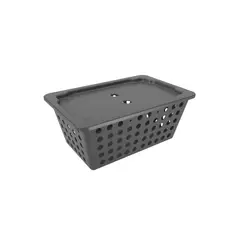 COZA - Cesta Organizadora con Tapa One Grande 4,7 L Gris
