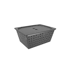 COZA - Cesta Organizadora con Tapa One Maxi 13,5 L Gris