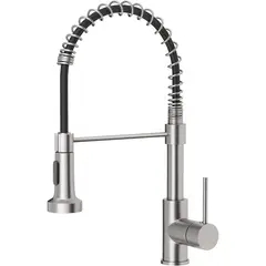 LABALAOS - Grifo de cocina de resorte tubular negro