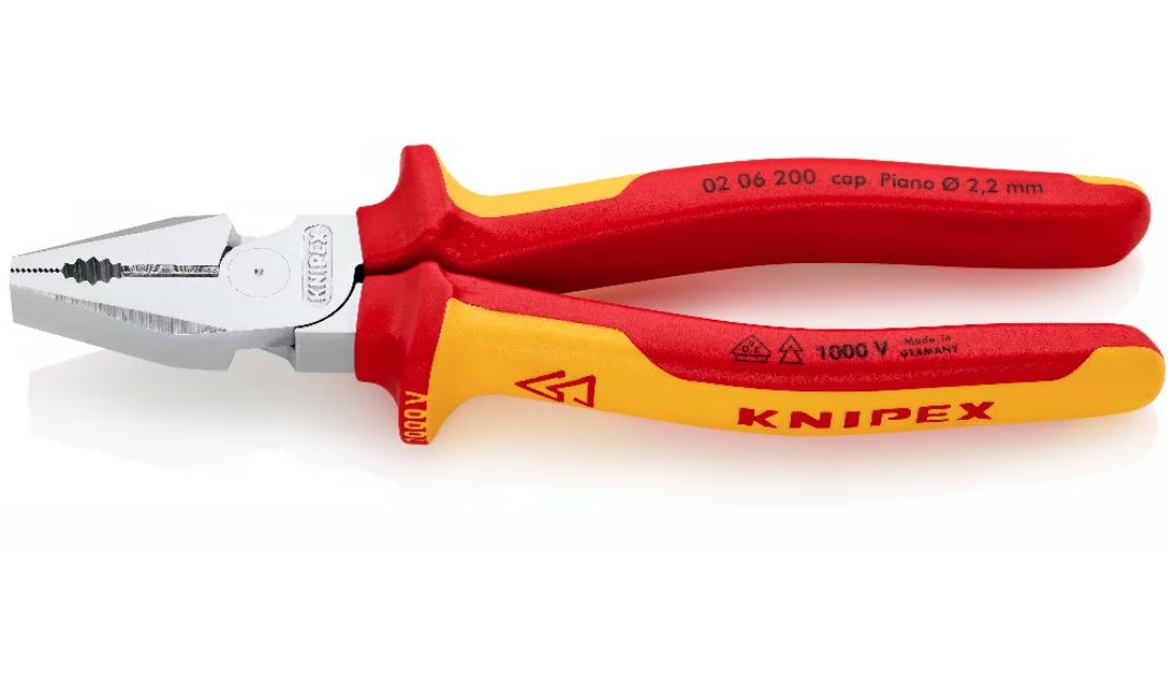 Alicate Universal de Fuerza 8” Aislado 1000V VDE Profesional KNIPEX