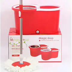 GENERICO - Cubeta Y Trapeador Magic Mop 360° Microfibra Giratorio