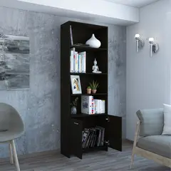 TUHOME - Biblioteca Lisa 180X63X26 Cm 2 Con Puertas Wengue