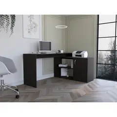 TUHOME - Escritorio En L 1 Puerta Axis Wengue