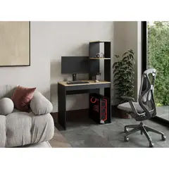 TUHOME - Escritorio Biblioteca Delphi Fresno Y Wengue 150X88.3X43.5 Cm