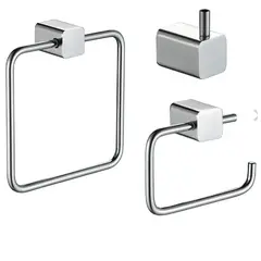 KLIPEN - Set De 3 Piezas Accesorios De Baño Cromado