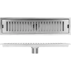 KUANGYE - Rejilla De Cubierta Drenaje Piso Ducha Acero Inoxid 10×40cm