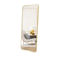 CRUSEC - Espejo Rectangular De Cuerpo Entero 160x50cm Con Soporte
