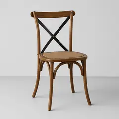 GENERICO - Silla Aurora Madera Ratán Cafe Vintage