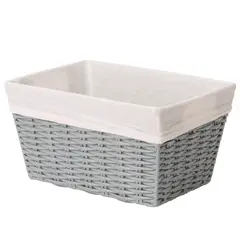 CARRY ALL - Canasto Cesta Organizadora Estilo Ratán Gris S