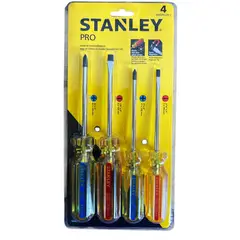 STANLEY - Set Kit 4 Destornilladores Pro Paleta Cruz Stht69169