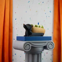 PROMETEO STUDIO - Completero Perrito Salchicha porta hot dog perro negro