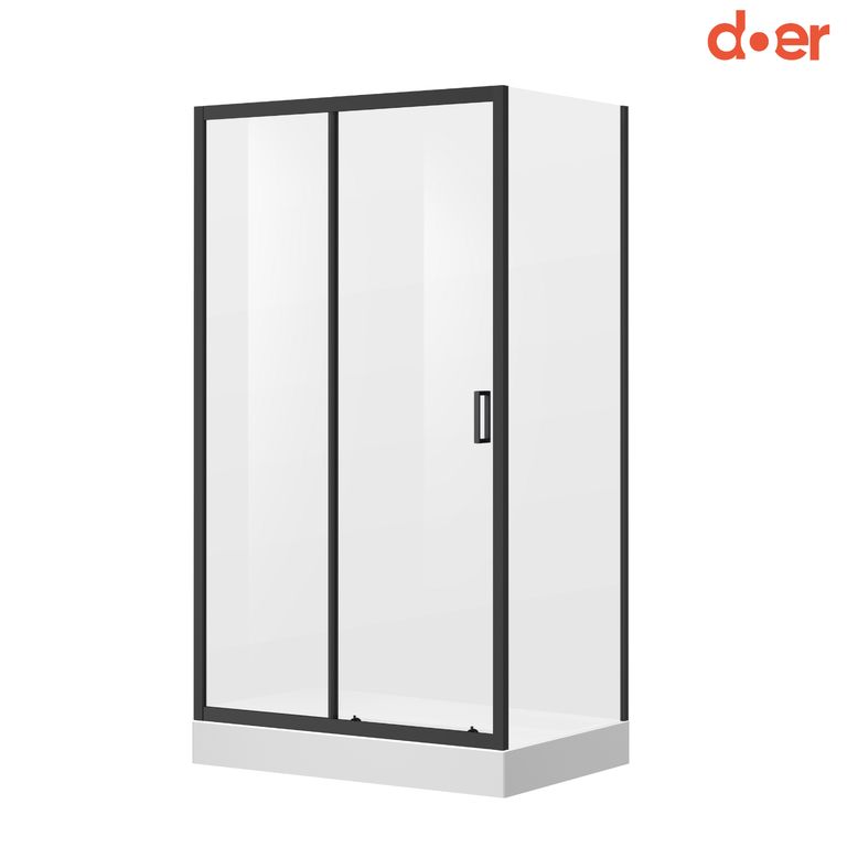 Cabina de ducha Elegance Large Negra 90x120x200cm diseño Rectangular