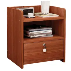 MUNDO ONLINE - Velador Classic 2 Niveles 1 Cajon + Llave 42x33x27 Cm