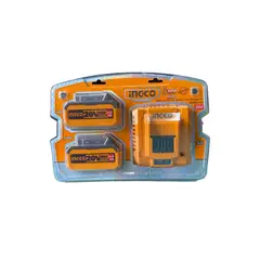 INGCO - Kit 2 Baterías Litio-ion P20s 4.0ah + Carg FBCPK1424