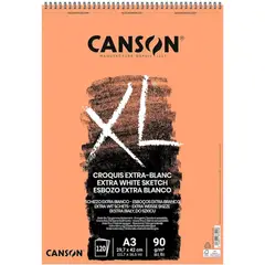 CANSON - Croquera Dibujo XL Extra Blanc 90gr 120hjs A3 29x42cm