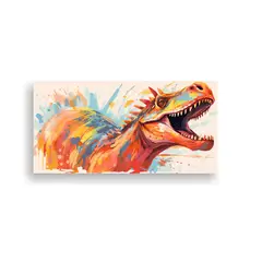 GENERICO - Cuadro Minimalista De Spinosaurus En Colores 80x40 Cm