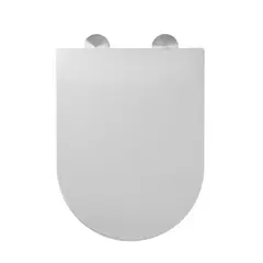 STRETTO - Tapa asiento WC blanco elongado cierre suave antibacterial