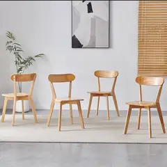 HABITA2 CHILE - Pack 4 Silla Phillipe de Madera - Natural.