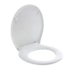 DUSCHY - Tapa asiento WC redondo Soft Touch blanco cierre suave