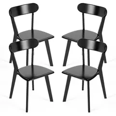 HABITA2 CHILE - Pack 4 Silla Phillipe de Madera - Negro