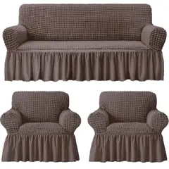 GENERICO - Fundas Cubre Sillón Protectora Sofá Turco Spandex Set 3+1+1