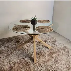 CORI CORI - Mesa de Comedor Warwick Vidrio 100cm